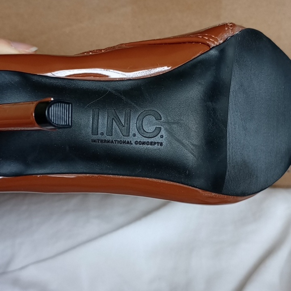 INC International Concepts Rajel Cognac Knee High Boots - Picture 6 of 6